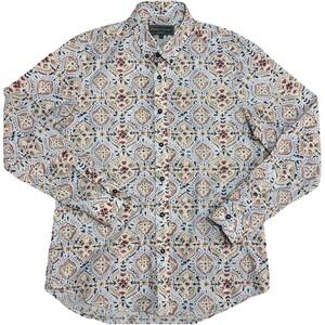 NWOT Paisley & Gray Long Sleeve Slim Fit Shirt - Large/17 White Random Print